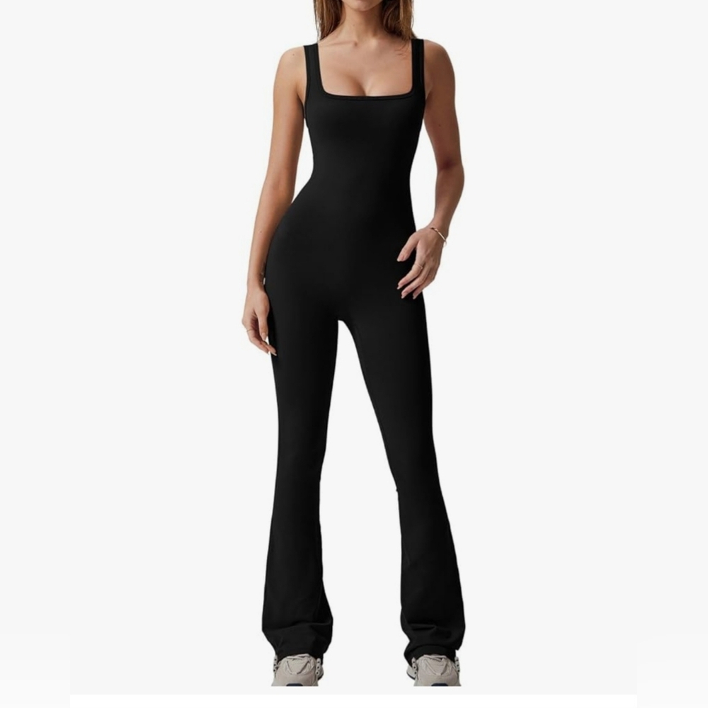 Qinsen Black Jumpsuit